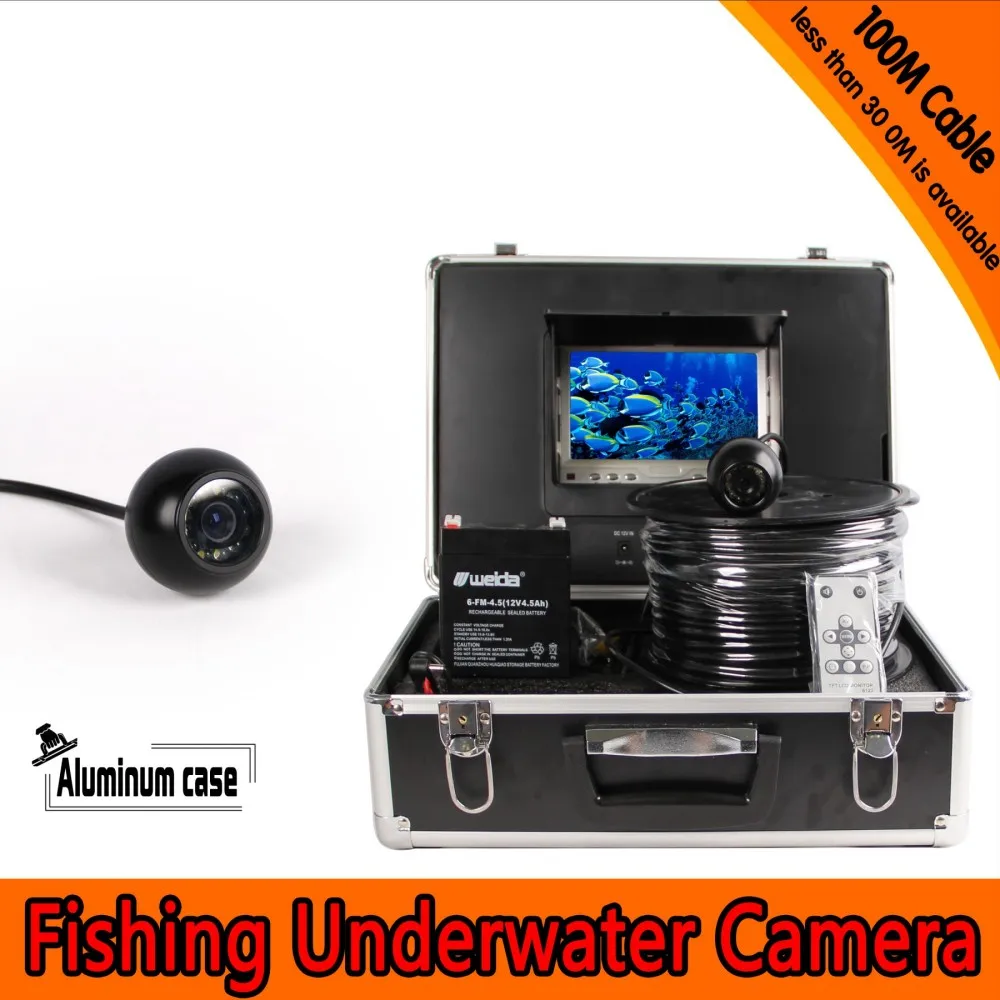 

Dome Shape Underwater Fishing Camera Kit with 100Meters Depth Cable & 7Inch TFT LCD Monitor with OSD Menu & Hard Plastics Case