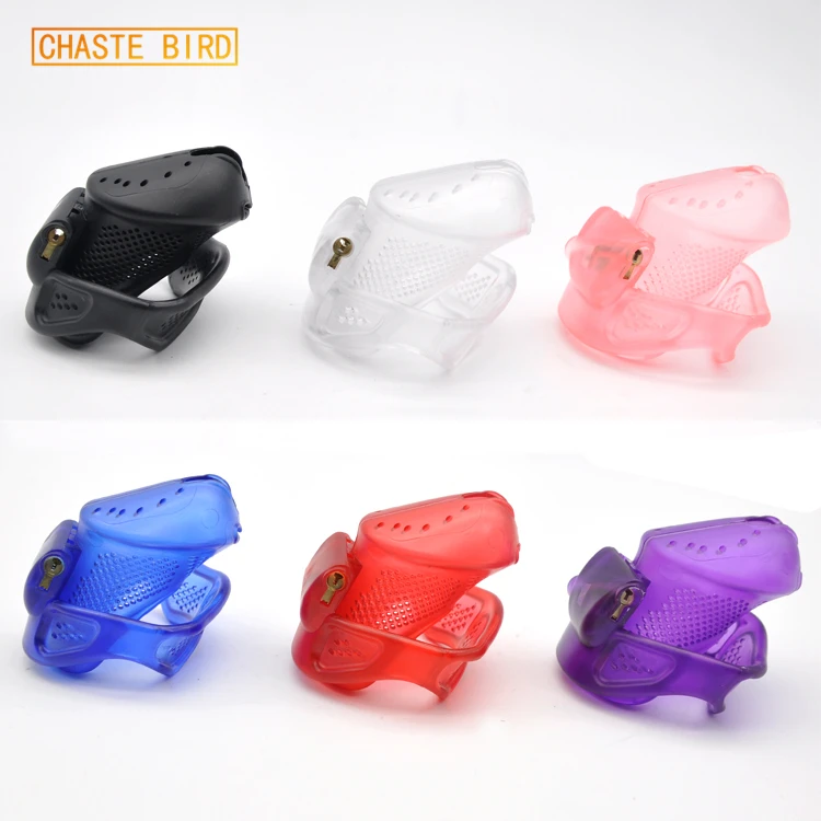 CHASTE BIRD Male New Design Chastity Device Plastic Lightweight Breathable Cock Cage Adult Belt Sex Toys With Code Lock