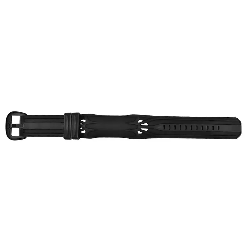 Reef Tiger/RT Watch Band Gaia's Light 29 CM Black Rubber Watch Strap with Tang Buckle