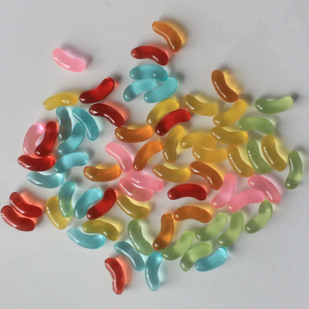 Kawaii Jelly Bean Candy Cabochon  lovely Dollhouse Fake Sweets Cabochon Fake Candy for Phone Decor