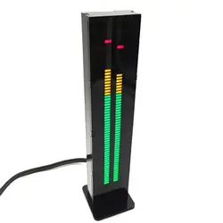 AS60 LED muzyki spektrum wskaźnik podwójny kanał 60 profesjonalnych poziomu głośności wyświetlacz elektroniczny DIY światła miernik VU z ca'se