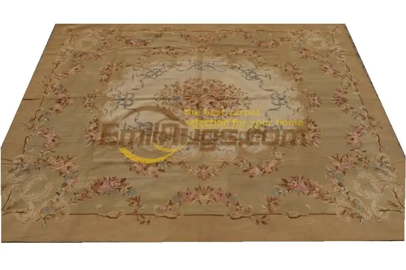 Hand-stitched Floral Needled Blanket Hand-stitched Wool Needle Point Carpet Handmade Home Decore Traditional