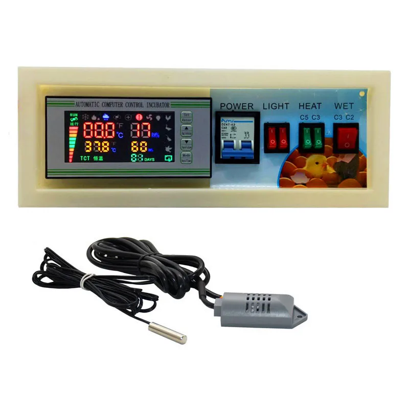 Incubator controller XM-18SE Incubator Controller Full Automatic Control With Temperature Humidity Sensor Probe 1set