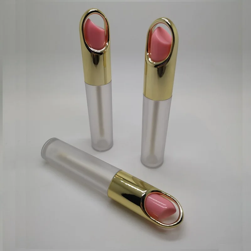 

50pcs/lot Empty Lip Gloss Tube Frosted Cosmetic Lipgloss Bottle Clear Lip Glaze Tubes Cosmetic Packaging Containers Gold Silver