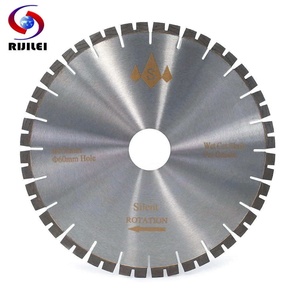 Riilei 350 mm Lâmina de Serra Silenciosa de Diamante Granito Lâmina de Corte Profissional para Corte de Pedra de Granito Ferramentas de Corte Circular Sh350g