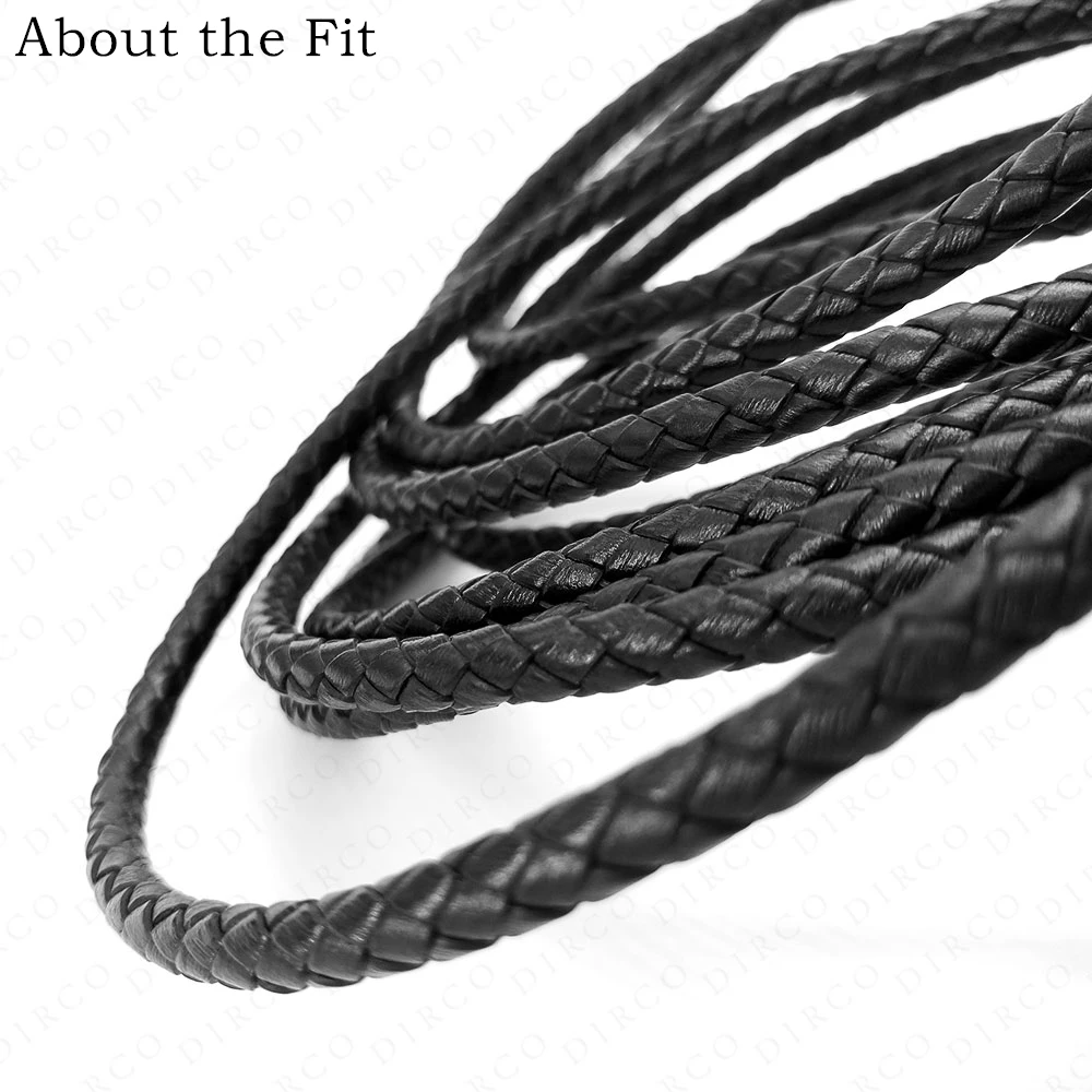 About the Fit 6mm 1Meter Full Dyeing Braided Real Leather Total Coloring Round Leather Cord Jewelry Accessories Woven Rope DIRCO