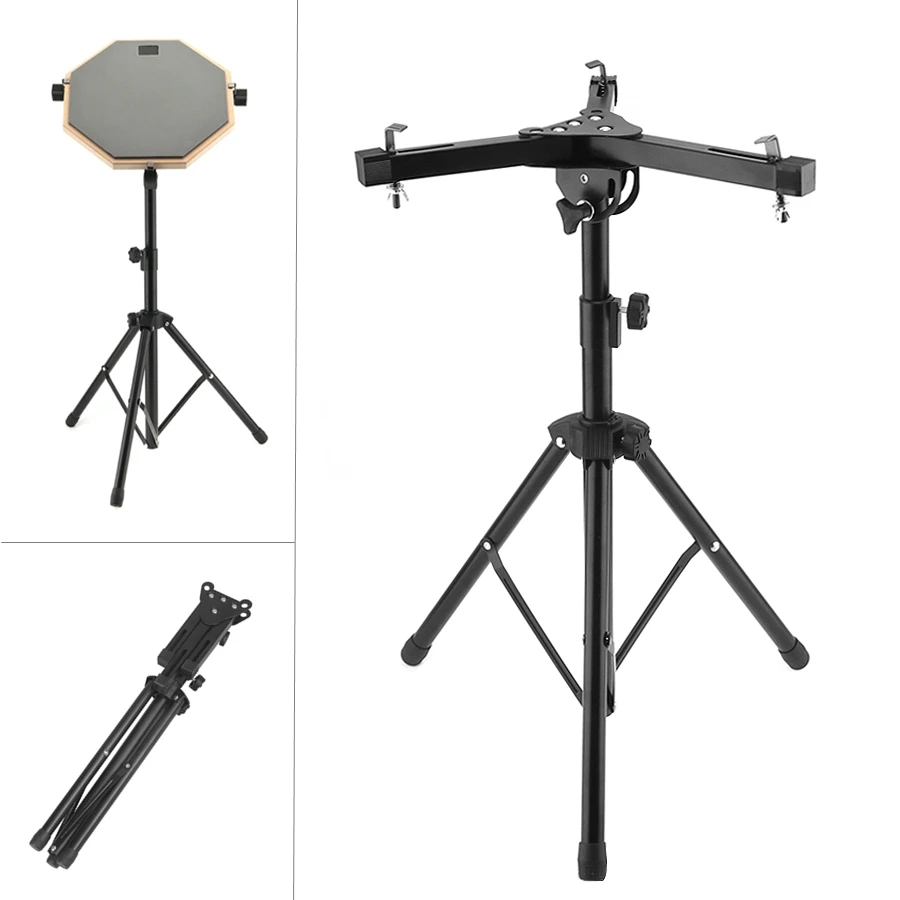 High Quality Professional Professional Aluminum Alloy Adjustment Foldable Floor Drum Stand Holder for 10-12 Inch Dumb Drums