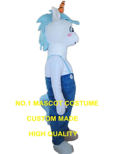 white unicorn mascot costume custom cartoon character cosplay adult size carnival costume 3292