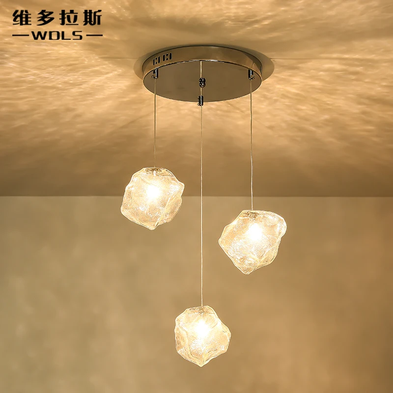 

A1 Glass pendant lights body restaurant creative personality retro dining room cafe bar stairs Glass pendant lamp FG442