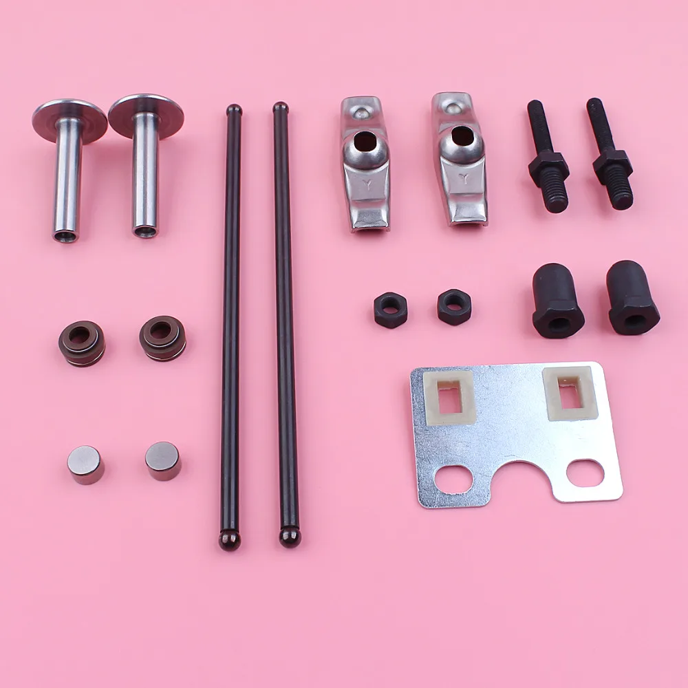 Valve Push Rod Guide Plate Rocker Arm Lifter Stem Seal Kit For Honda GX390 13HP GX 390 Engine Spare Part