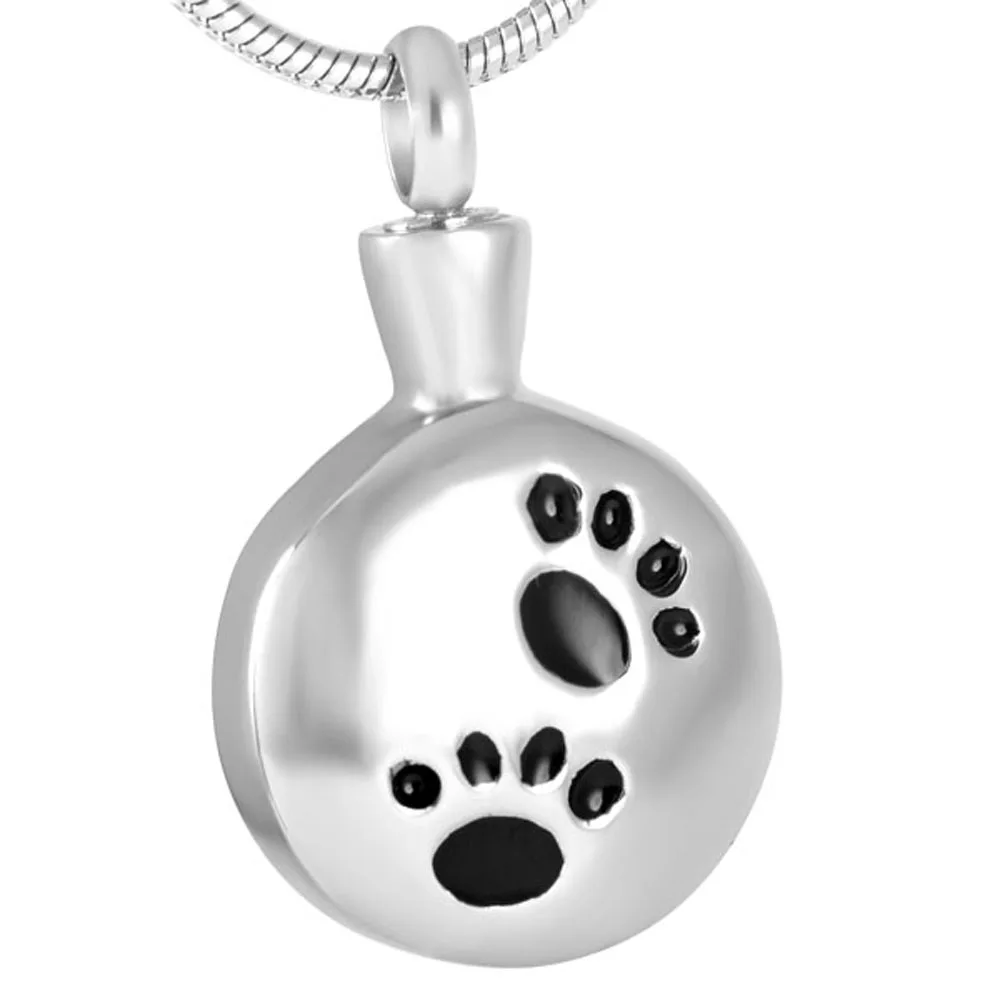 

Unisex Stainless Steel Casusl/Sporty Paw Print Pet Ash Jewelry Pendants Necklaces