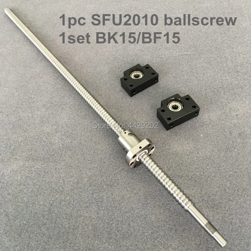 20MM Ball screw SFU2005/2010 300 400 500 600 700 800 mm  end Machined + Ball Nut + BKBF15 End Support for cnc parts