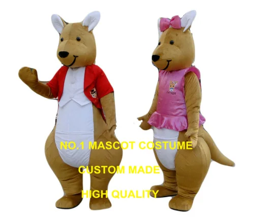 

Kangaroo Mascot Costume adult size kangaroo couple custom high quality cartoon kangroo theme anime cosplay costumes 3404