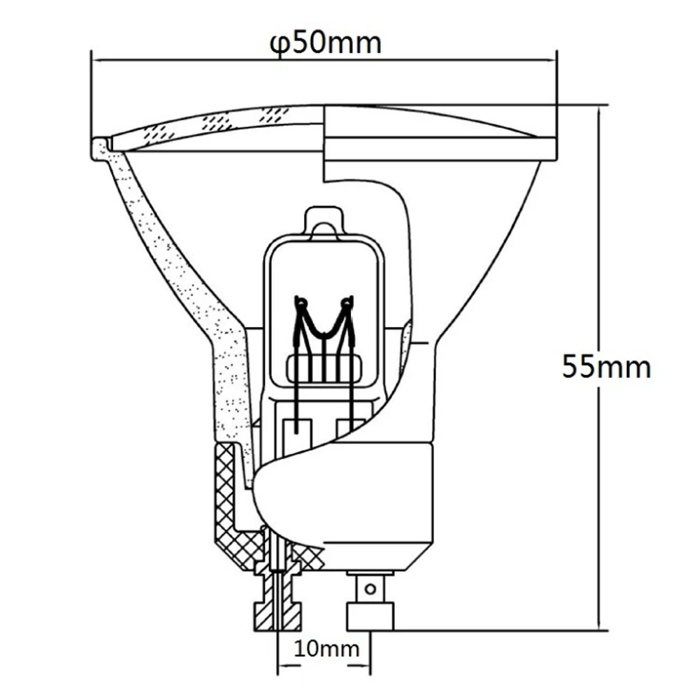 HoneyFly 3 sztuk GU10 żarówka halogenowa żarówka 28W 42W 50mm 220V kształt filiżanki halogenowe światło punktowe klasy C ciepły biały 2700K GU10