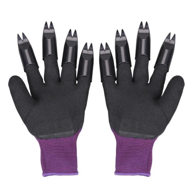 Guantes de plástico ABS para jardín, 4 manoplas de goma para excavación rápida de plantas, aislamiento impermeable, dispositivos esenciales para el hogar y la vida