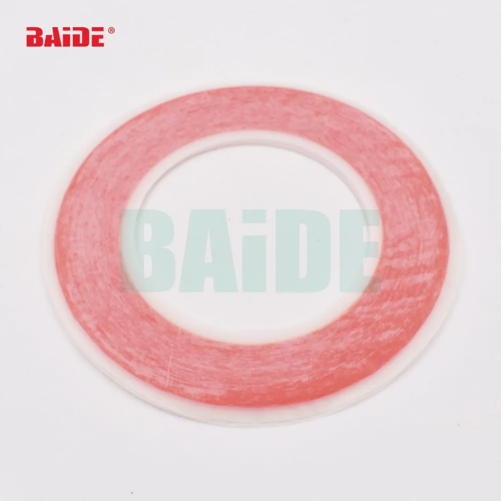 6mm-12mm * 25m Rojo Acrilico Gel de Alta Resistencia Cinta Adhesiva de Doble Cara/Etiqueta Adhesiva 300pcs/lot