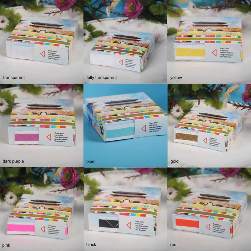 250pcs/box Self Adhesive Corner Scrapbook Environmental Protection PVC Photo Albums 10 Colors Direct Pumping Frame Picture Decor