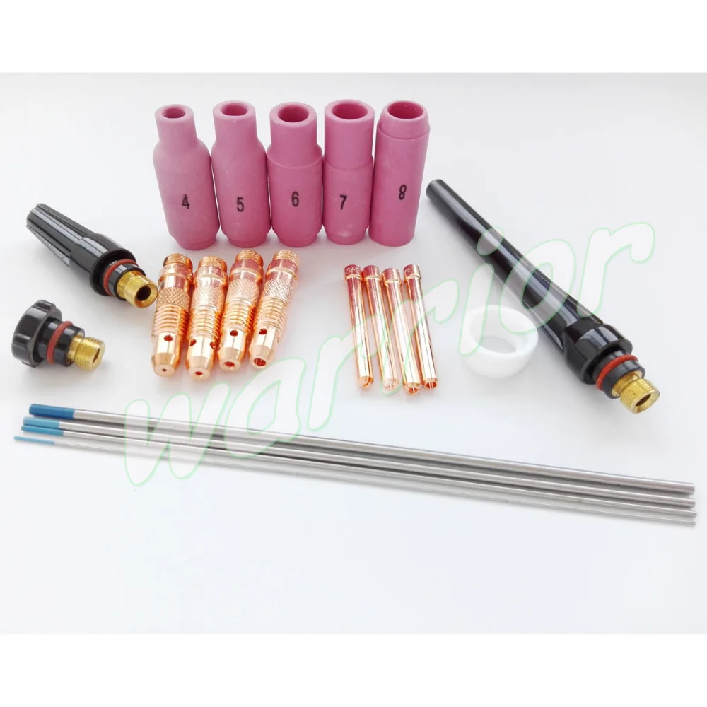 

21pcs WP-17 18 26 Series TIG Welding Torch Consumables Kit 10N Series Nozzles 1.0mm Collet