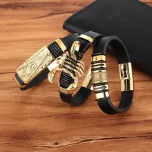 Leather Bracelet with Scorpion Design #5