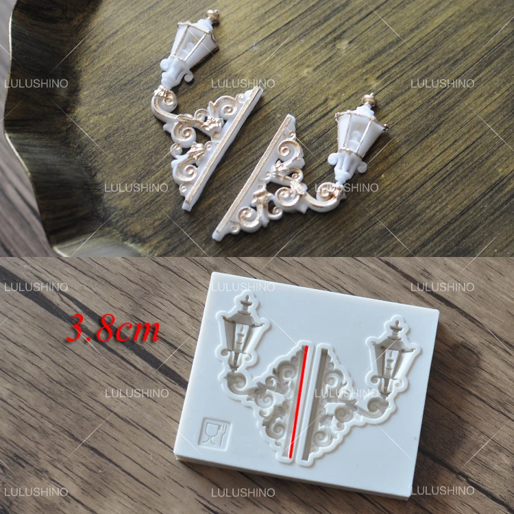 

Luyou DIY Baroque decorative lamp fondant mold Silicone Bakeware Baroque Cake Gum Paste Mold Cake Decoration FM1196