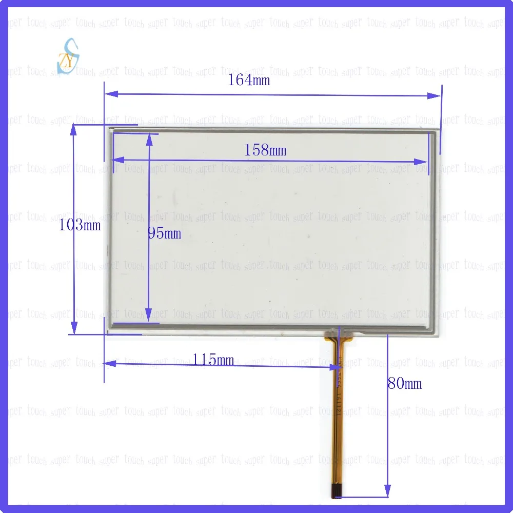 

ZhiYuSun 3PCS/lot 164mm*103mm KDT-5666 7inch Touch Screen glass resistive USB touch panel TOUCH SCREEN this is compatible