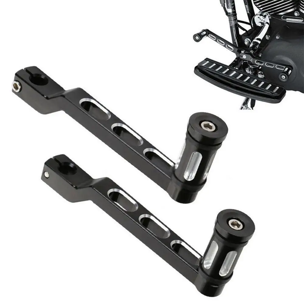 2x CNC Heel/ Toe Shifter Gear Shift Pedal Lever Arms Shifter Peg for Harley Touring Softail Glide Trike