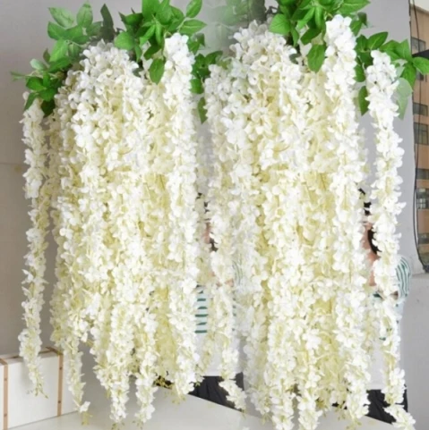 

Artificial Flower Silk Flower Wisteria Vine Rattan 1.64 Meter for Wedding Centerpieces Decorations Bouquet Garland Home Ornament