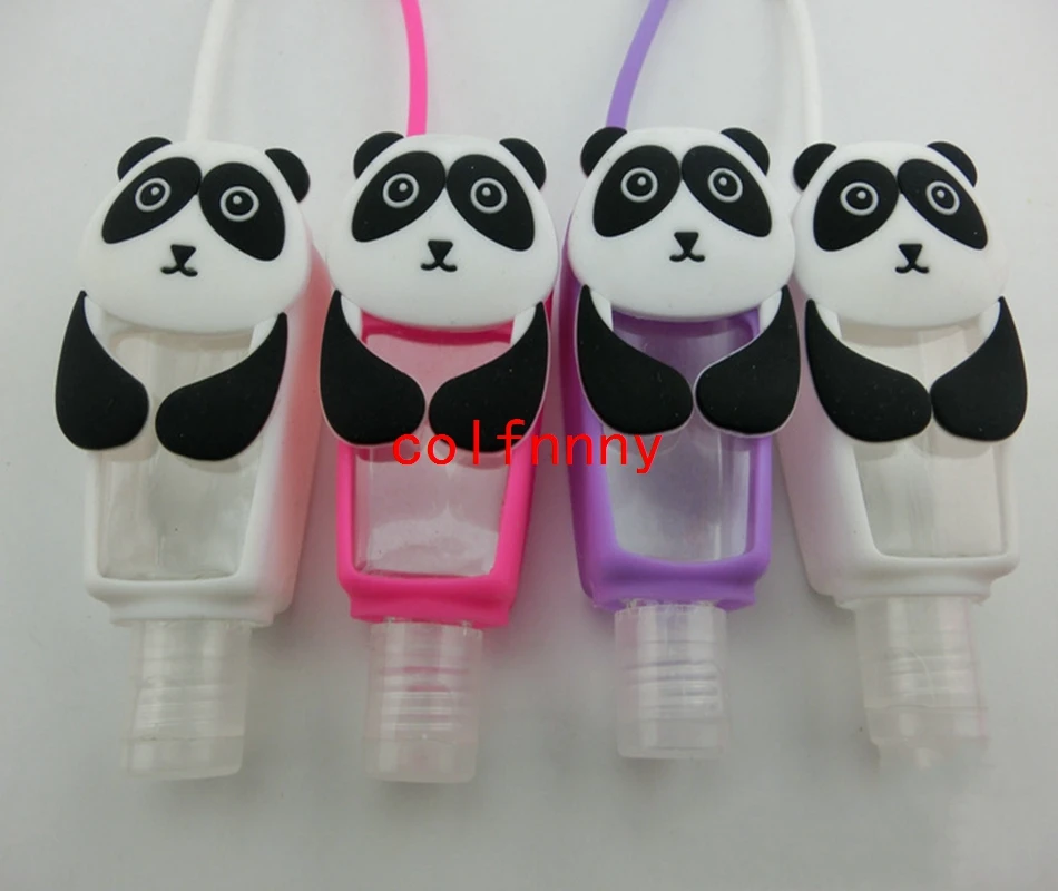 

500pcs/lot 30ml Cute Creative Cartoon Animal Bath Body Works Silicone Portable hand soap Hand Sanitizer Holder With Empty Bottle