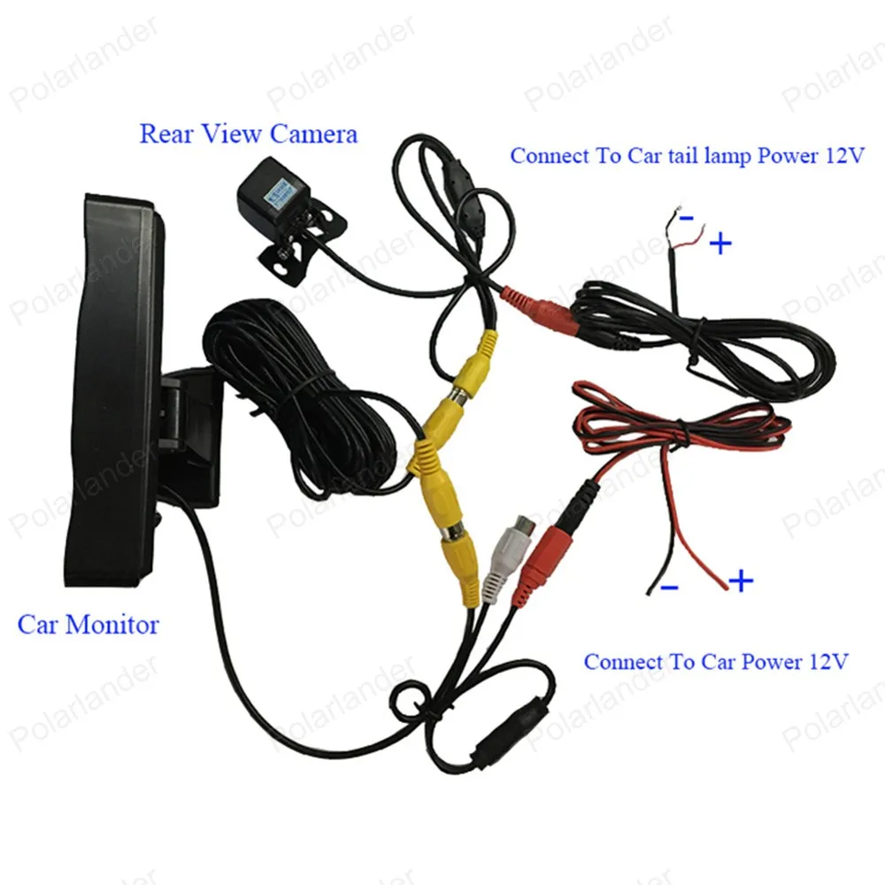 Mirror Monitor for Car Rear Reversing Backup 4.3 Inch TFT LCD Parking Camera DVD DC 12V NTSC