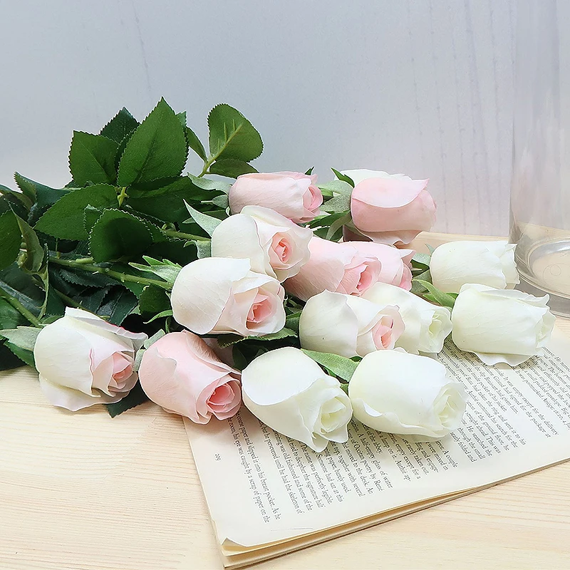 

5pcs Artificial Rose Artificial Silk Flower Real Feel Floral Bouquet Home Indoor Wedding Party Decoration Holiday Gift DIY