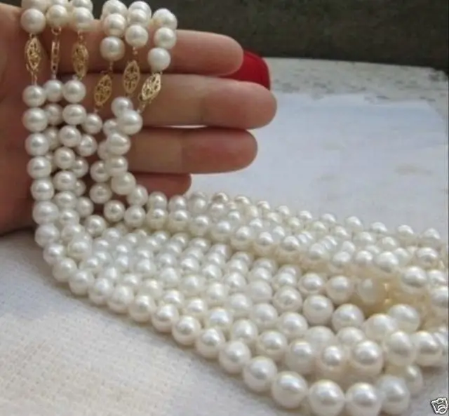 

wholesale 6PC 8-9mm AAA white south sea pearl necklace 18"