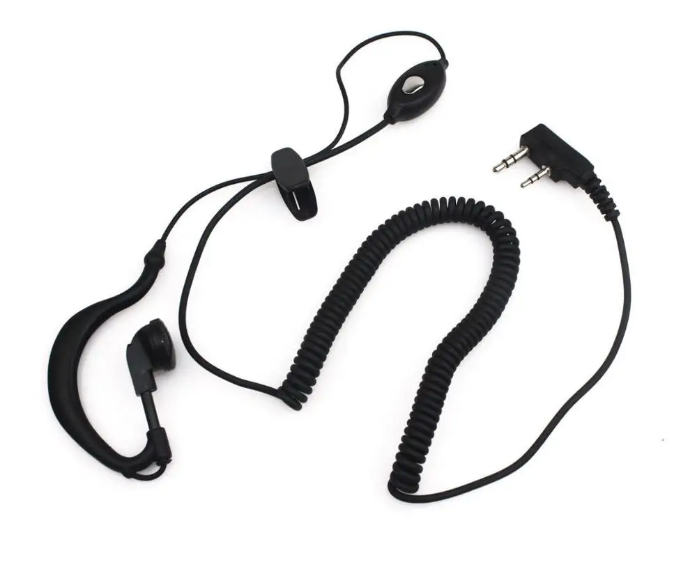 2pcs 2 Pin Volume Curve Earpiece for QUANSHENG PUXING WOUXUN HYT BAOFENG UV5R Radio