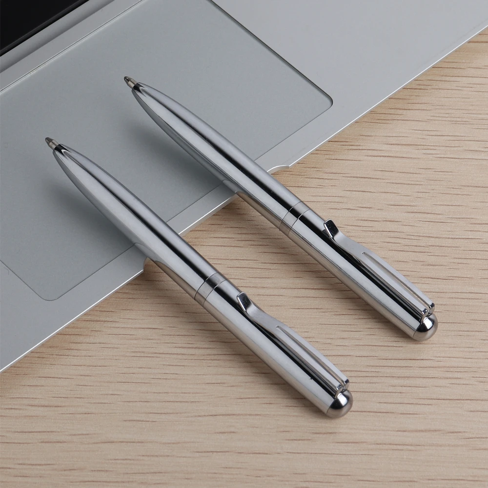 Mini Metal Ballpoint Pen Rotating Pocket-size Pens For School Office Portable Ball Point Pen Small Pen Exquisite Brief