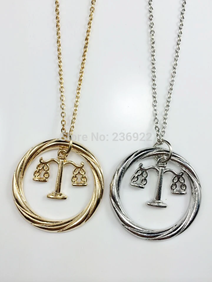 ZRM 20pcs/lot Wholesale Fashion Jewelry Divergent necklace The original Divergent Inspired The scales of justice Candor necklace