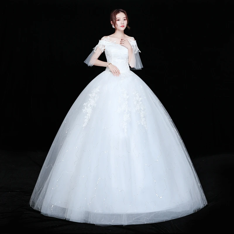 Wedding Dresses Bride New Style Dresses Lace Up Wedding Dress Style Flral Dresses Ball Gowns