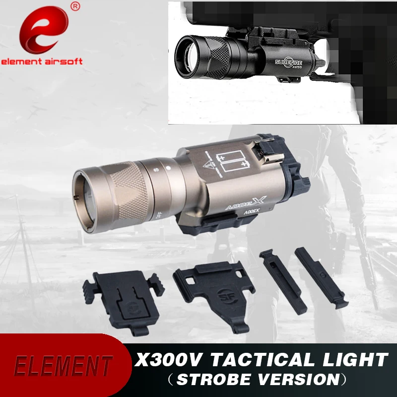 

Element Airsoft Surefir X300 Pistol Light X300V Hunting Strobe Gun Tactical Flashlight Weapon Light X300 EX381