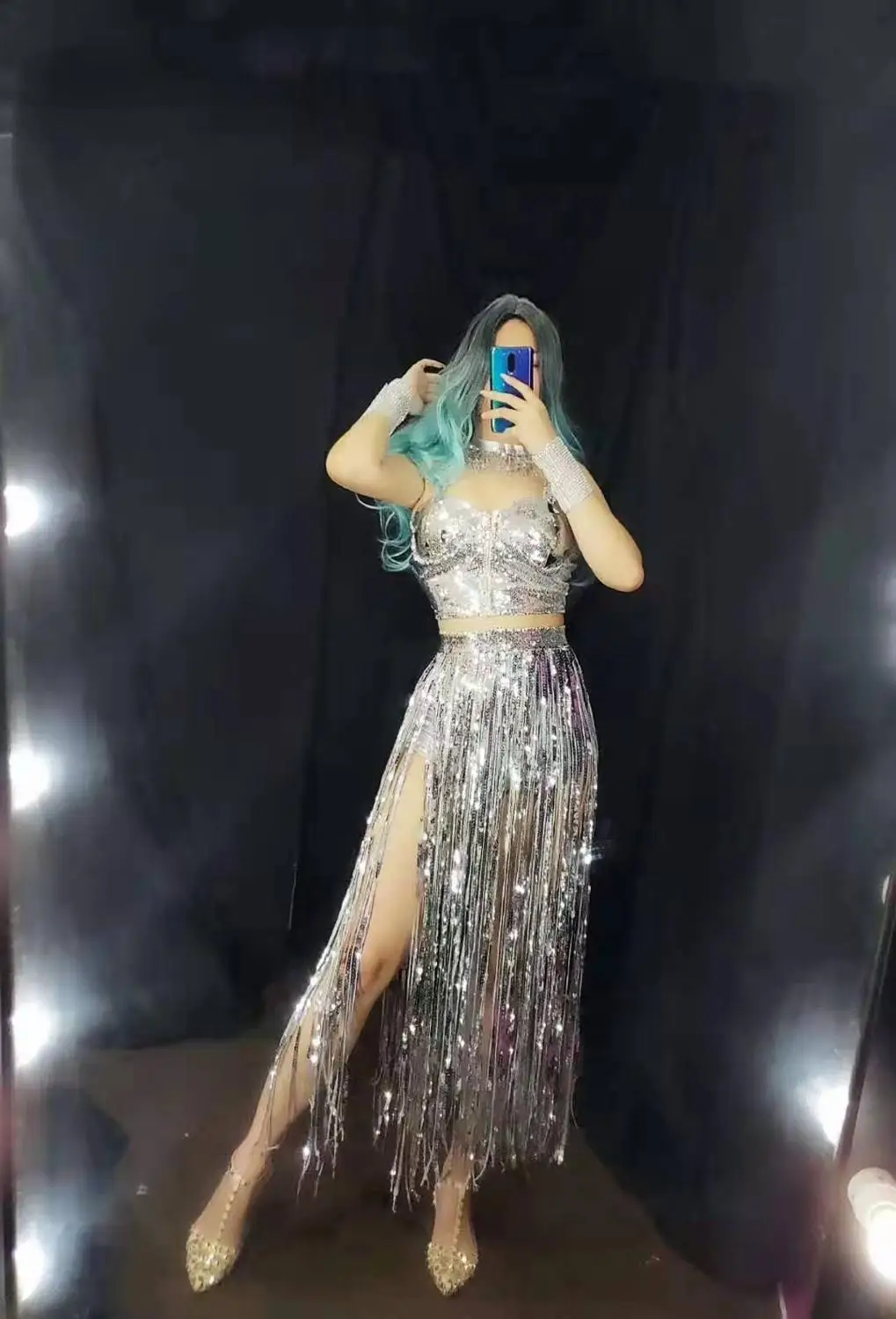 Robe de Club Sexy, Costume de danse en boîte de nuit, Cosplay DJ, justaucorps Sexy, performance sur scène, 2019