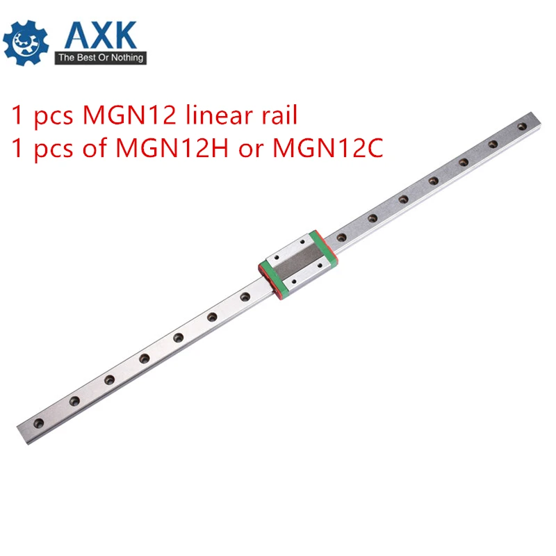 

3d Printer Block 12mm Mgn12h 1000 Mm Guide Linear Rail Set Mgn12 Cnc 1 Pcs Motion Guideway Bearing Steel Cutter 100 150 200 250