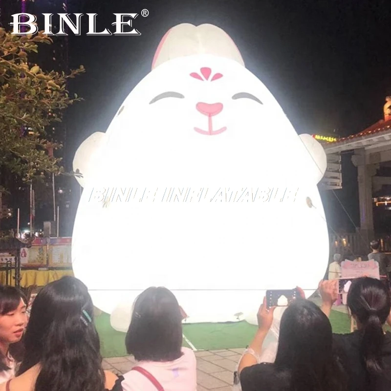 

Large inflatable rabbit balloon inflatable bunny cartoon with led lights for stage event props