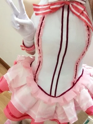 Yuuki Asuna Idol ver Singer vestido de palco feminino, traje cosplay, rosa, halloween