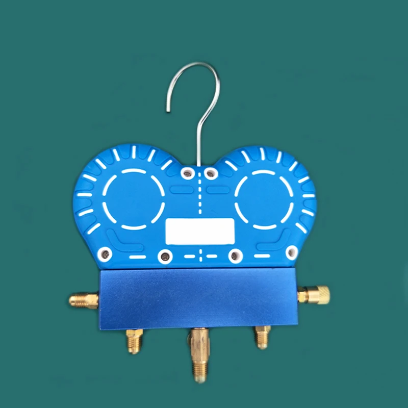 สารทำความเย็นเครื่องวัด Manifold Air Condition เครื่องทำความเย็นชุดเครื่องปรับอากาศเครื่องมือท่อและตะขอสำหรับ R12 R22 R410A R134A