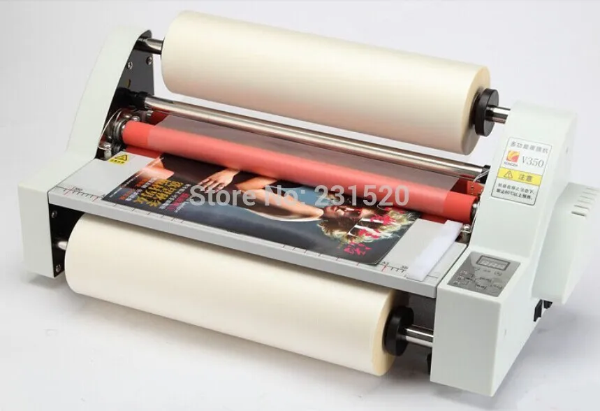 Hot Roll Laminator Laminating Machine 13inch Four Rollers + one roll laminating film 200M