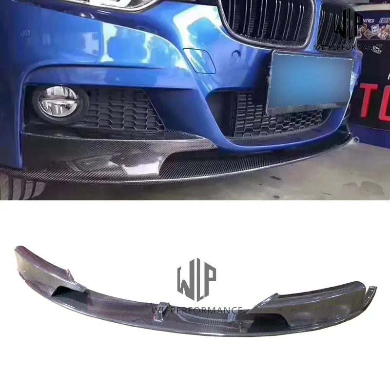 High Quality Carbon Fiber Front Lip Splitter Car Styling For BMW 3 Series F30 F35 MP Style 320i 328i 335i Car Body Kit 12-UP