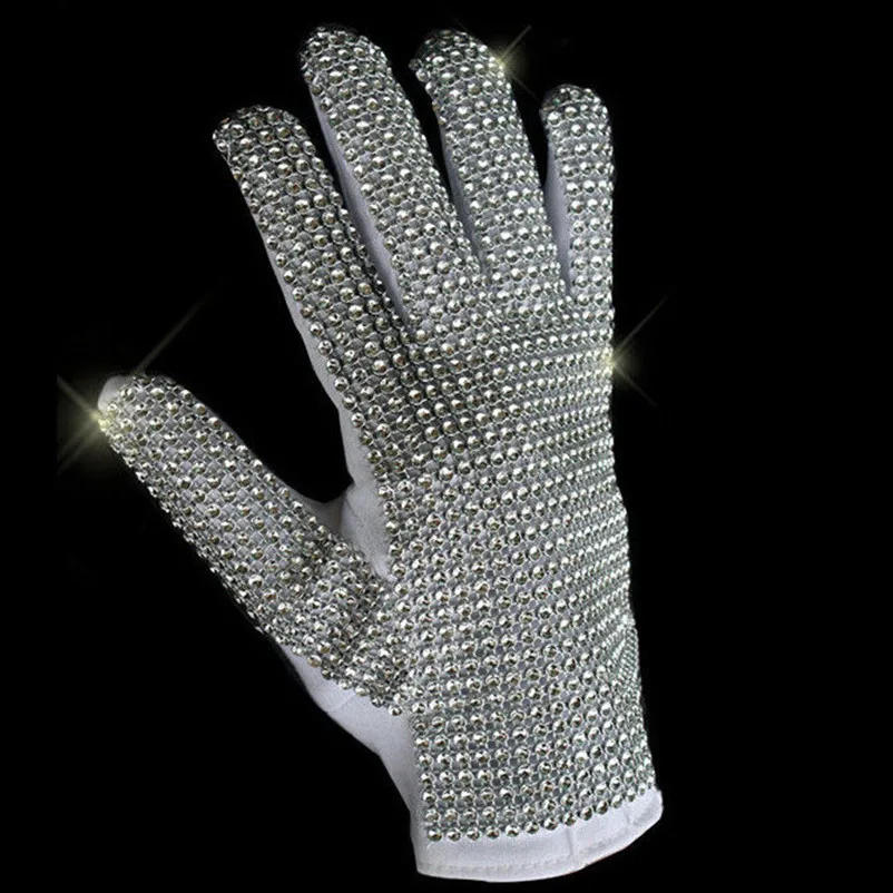 Impersonator Michael Joseph Jackson Costumes Stuff Silver Handmade Shining Glove