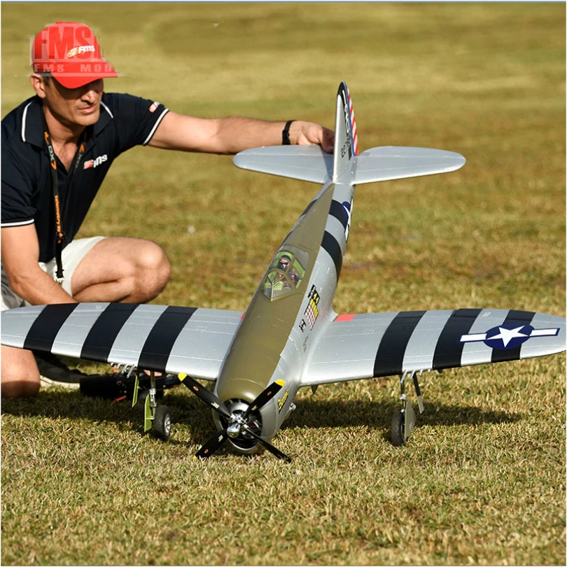 FMSRC Airplane 1500mm 1.5M P47 P-47 Razorback 6CH with Retracts LED 6S PNP Scale Gaint Big Warbird Model Plane Aircraft Hobby