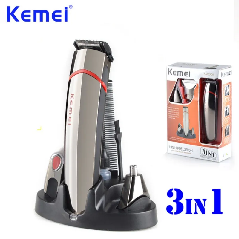 3 in 1 Hair Clipper Trimmer Multifunction Electric Hair Razor EU Plug Hair Epilator Rechargeable Nose Ear Trimmer