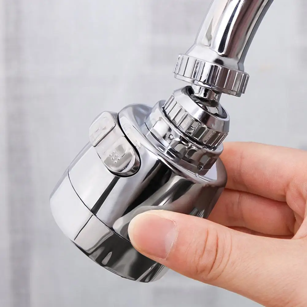 Innovative Kitchen Faucet ABS + Stainless Steel Splash-Proof Universal Tap Shower Water Rotatable Filter Sprayer Nozzle