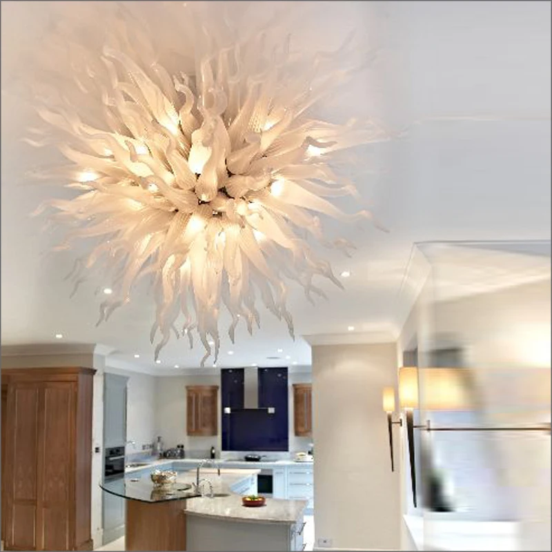 

Fast Shipping Modern Pendant Lamps Handmade Blown Galss Hanging Chain Chandelier