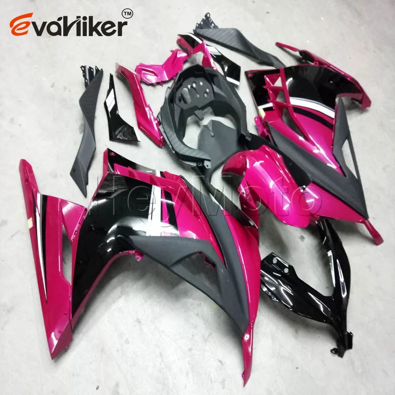 Motorcycle fairings for ZX300R EX300 2013 2014 pink black ZX300R EX300 13 14 Injection mold ABS plastic panels kit H3