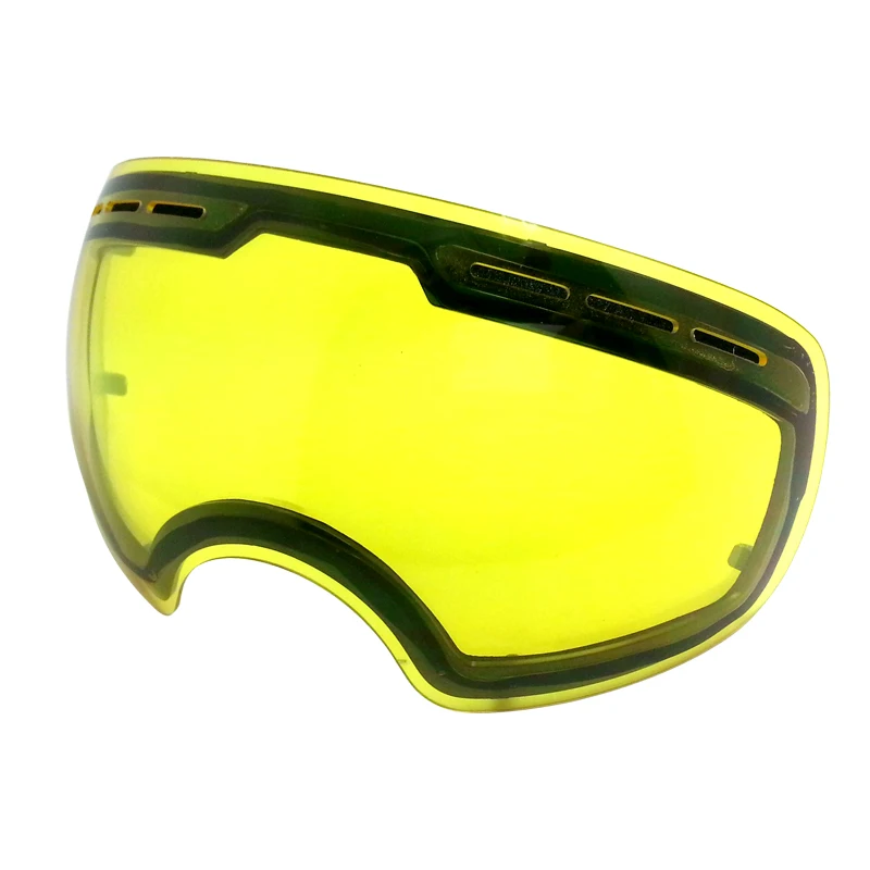 Benice Brand Ski Goggles Night Brightening Lens Weak Light Cloudy Weather Brighten Yellow Spare Lens Night Snowboarding Lens